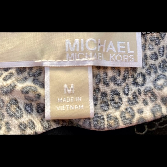 Micheal Kors slip dress, animal print, lace trim - Picture 4 of 15